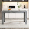 4 Seater Dining Table Rectangle Kitchen Dining Room Furniture, Grey Wood Tone