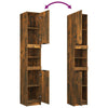 ShCuShan Bathroom Cabinet Smoked Oak 32x34x188.5 Engineered W3L5