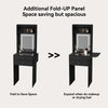 Modern LED Dressing Table 3 Color LED Lighted Vanity Table with 2 Drawers