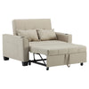 2 SEATER SOFA FABRIC LOVESEAT SOFA CONVERTIBLE PULL OUT SOFA BED GUEST BED BEIGE