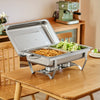 WILPREP Chafer Chafing Dish 2-Pack 9L Set Stainless Steel Bain Marie Food Warmer
