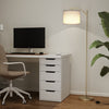 Gold Floor Lamp Free Standing Light with Bulb Linen Shade Remote Control Bedroom