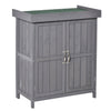 Garden Storage Tool Shed Cabinet Outdoor Wooden Box Shelves Organizer Cupboard