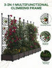 7-Panel Fence Raised Garden Bed w/ Trellis Planter Climbing Privacy Screen🔥