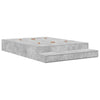 Storage Bed Frame Concrete Grey 150 cm Engineered Wood