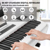 ♬Mustar Digital Piano 88 Keys Portable White Hammer Action Keyboard Pedal MIDI