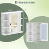 Modern Wall Mounted Medicine Cabinet w/3 Internal Shelves