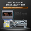 CREWORKS Mini Metal Lathe 550W DC Motor 2500rpm LCD Display 3Jaw Chunk 7x14"