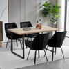2 Pcs Swivel Velvet Dining Chair Restaurant Dining Room Furniture Modern Black