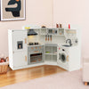 Kids Corner Kitchen Playset Wooden Cooking Toy Toddlers Play Kitchen Pretend