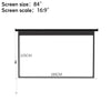 Electric Motorized Projector Screen Home 4:3/16:9 HD Cinema Screen with Remote