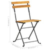 Folding Bistro Chair 4pcs Solid Acacia Wood Outdoor Seating
