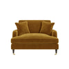 GRADE A2 - Mustard Velvet Loveseat - Payton A2/PAY044