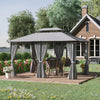 Garden Gazebo Party Tent Pivillion Shelter Curtains Sidewalls Steel 4m x 3(m)