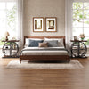 End Table for Living Room, 5-Tier Industrial Narrow Side Table with Metal Frame