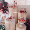 Folding Paper Cylinder Plinths Acrylic Pedestal Cake Stand Flower Display Holder