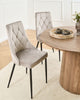 Set of 2 Dining Chairs AVENIR Velvet Taupe