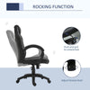 Vinsetto PU Leather Racing Gaming Chair, Swivel Home Office Gamer Chair Gray