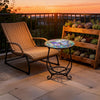 Small Garden Mosaic Butterfly Drinks Side Table Bistro Dining Outdoor Patio Home