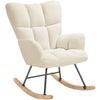 Relax Rocking Chair Armchair Nursery Nursing Seat Wooden Runners Thick Padding