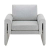 Dusk Alba Light Grey Linen Accent Chair RRP £239