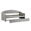 Upholstered Bed 3ft Single Bed Frame 90x190 cm Daybed with Trundle Bed Guest Bed