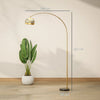 Arc Floor Lamp for Living Room, Free Standing Tall Lamp, Silver Tone