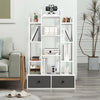 12 Tier Bookshelf Open Storage Wood Bookcase Organizer Display Shelf