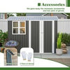 Garden Shed With Window Doors Outdoor Steel Apex Roof Tool Foundation