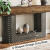 63-Inch Farmhouse Console Table, Narrow Entryway Sofa Table for Living Room