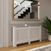 Geometric Pattern Large MDF Stylish Functional White Radiator Cover