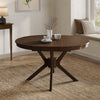 Large Walnut Round to Oval Extendable Dining Table - Seats 4 - 6 - Karie KAE004