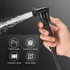 Bathroom Thermostatic Mixer Shower Set Square Black Twin Head Exposed Valve