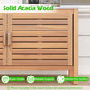 Patio Storage Cabinet 2-Door Storage Container with Faux Marble Top