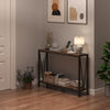 2 Tier Narrow Console Table, Behind Sofa Table for Living Room Hallway Office