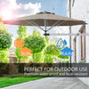 Wall Mounted Cantilever Umbrella Garden Patio Tilting Sunshade Parasols
