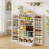 41” Tall Pantry Cabinet Kitchen Storage Cabinet with Doors-White