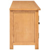 Rustic Wood TV Stand Cupboard Doors Media Shelf Storage Cabinet Solid Oak Table