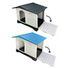 HugglePets Plastic Dog Kennel Weatherproof Pet House In & Outdoor Animal Shelter