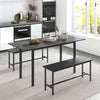 Modern Folding Table 3 Pcs Dining Table Set Extendable Kitchen Table for 4-6