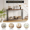 2 Tier Narrow Console Table, Behind Sofa Table for Living Room Hallway Office