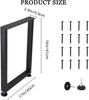 2x Metal Table Legs Furniture Legs Replacement Heavy Duty Square Tube Desk Legs