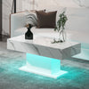 High Gloss Coffee Table with LED Light Living Room Cocktail Sofa Center Table