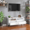 ShCuShan TV Cabinet White 100x34.5x44.5 Engineered Wood,Modern TV Cabinet F7L2
