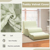 Bedroom Floor Couch Bean Bag Chair with Ottoman-Green