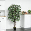 160cm/5.2FT Artificial Ficus Tree Fake Plant in Pot Indoor