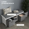 Shoe Storage Bench with Seat, Shoe Storage Bench with Drawers Adjustable Shelf