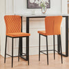 Set of 2/4/6 Bar Stools Velvet Breakfast Bar Chairs Kitchen Office Restaurant