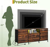 8 Fabric Drawers, Metal Frame Storage Cabinet with Wood Top for Living Room