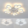 Ceiling Fan Light LED 3-Color Dimmable Chandelier Lamp W/ Bluetooth APP Control